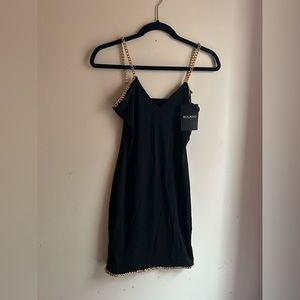 Solado chain trim mini dress size S NWT